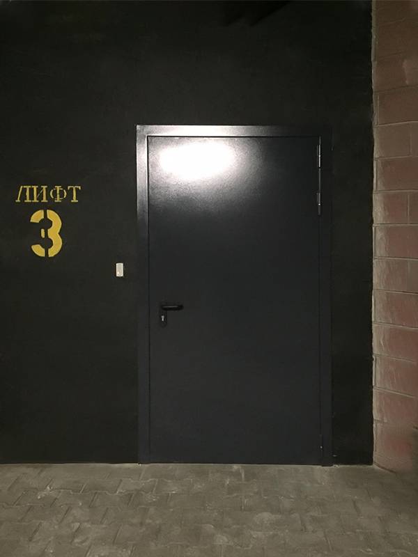 Противопожарная дверь снаружи